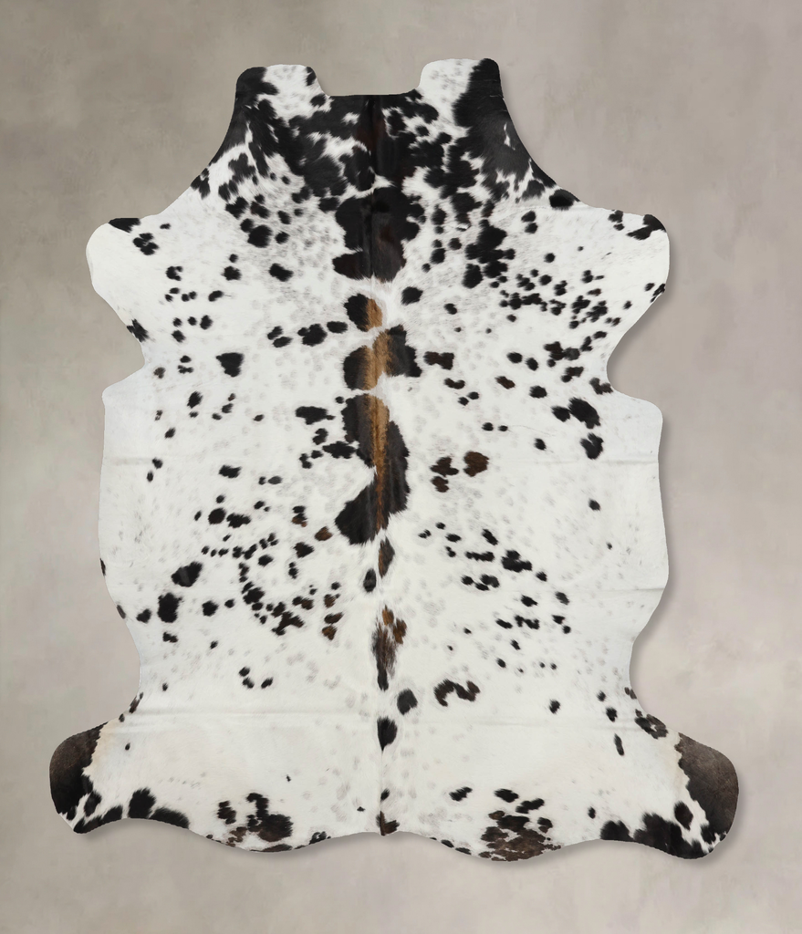Tricolor X-Large European Cowhide Rug 7'3"H x 6'6"W #B12054 by Hudson Hides