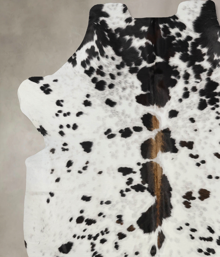 Tricolor X-Large European Cowhide Rug 7'3"H x 6'6"W #B12054 by Hudson Hides