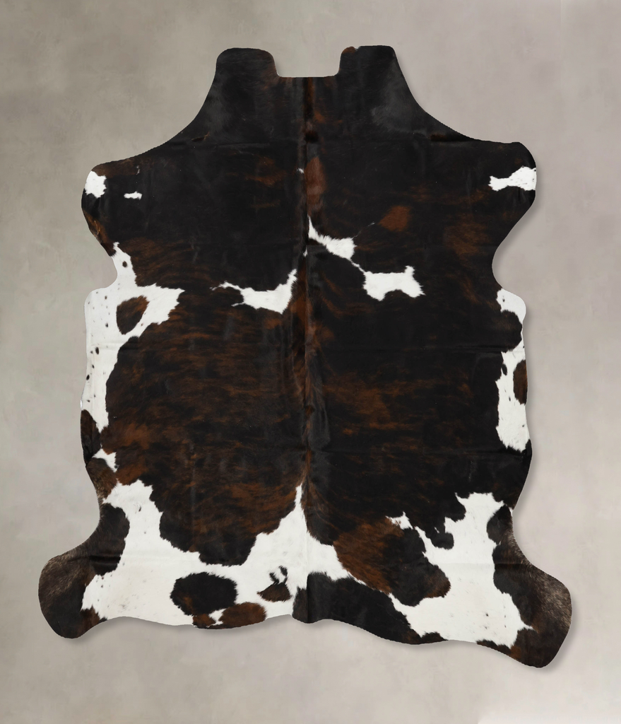 Tricolor X-Large European Cowhide Rug 7'2"H x 6'8"W #B12055 by Hudson Hides