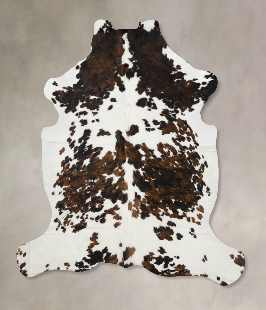 Tricolor X-Large European Cowhide Rug 7'6"H x 6'3"W #B12058 by Hudson Hides
