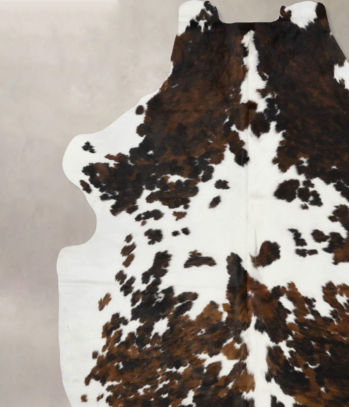 Tricolor X-Large European Cowhide Rug 7'6"H x 6'3"W #B12058 by Hudson Hides