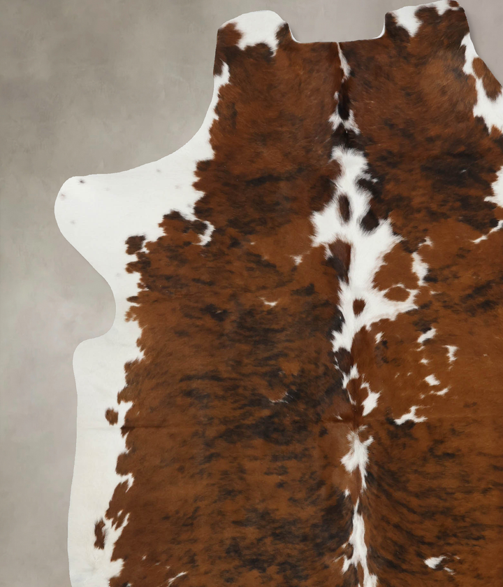 Tricolor X-Large European Cowhide Rug 7'4"H x 6'2"W #B12059 by Hudson Hides