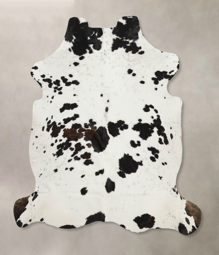 Tricolor X-Large European Cowhide Rug 6'11"H x 6'4"W #B12062 by Hudson Hides
