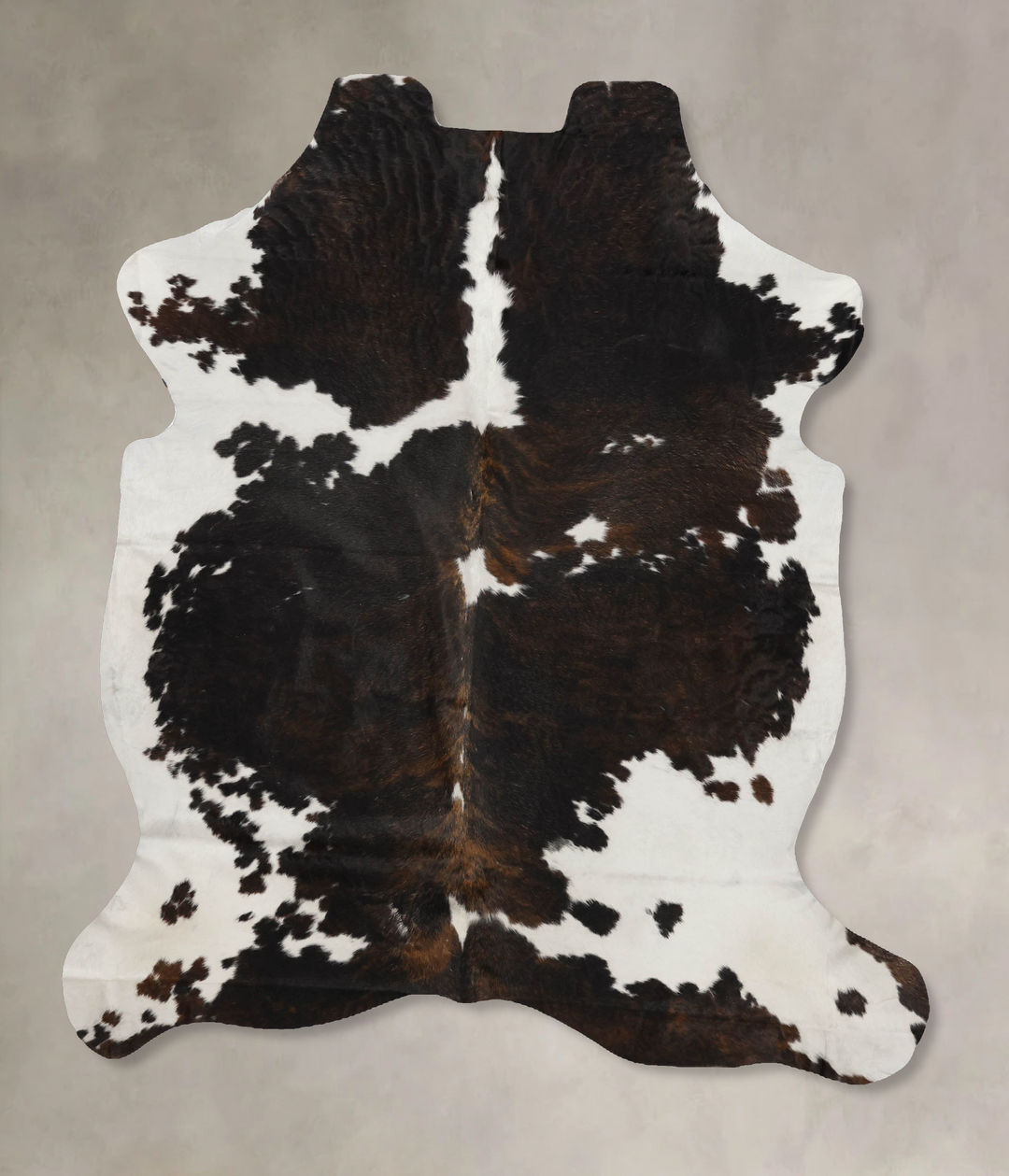 Tricolor X-Large European Cowhide Rug 7'3"H x 6'1"W #B12064 by Hudson 