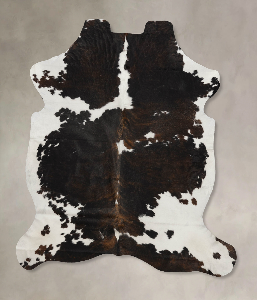 Tricolor X-Large European Cowhide Rug 7'3"H x 6'1"W #B12064 by Hudson Hides