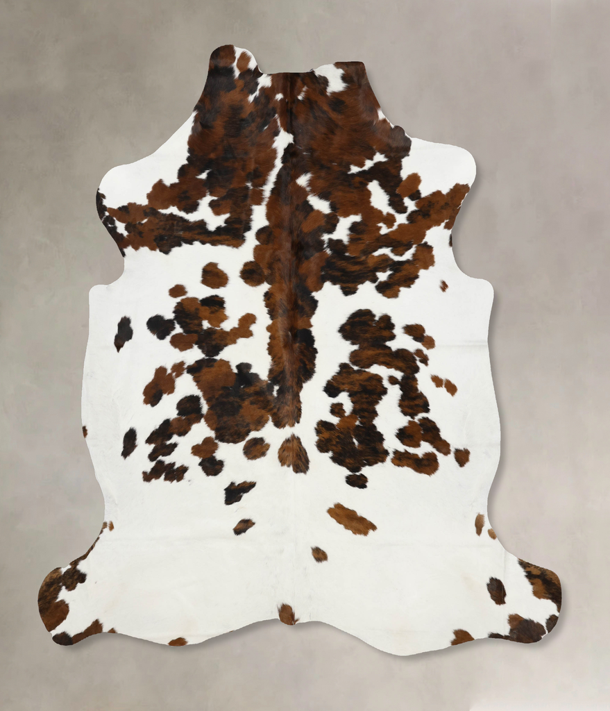 Tricolor X-Large European Cowhide Rug 7'1"H x 6'5"W #B12068 by Hudson Hides