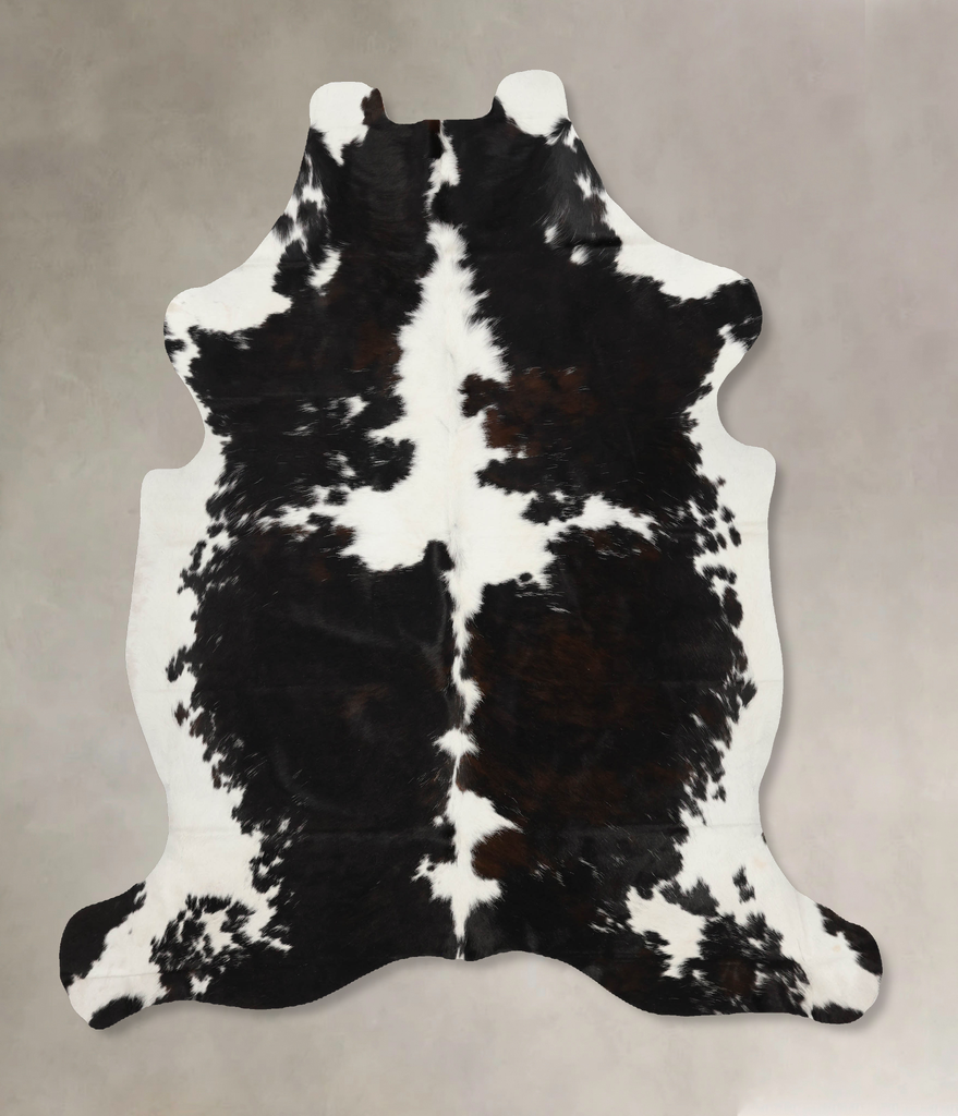 Tricolor X-Large European Cowhide Rug 7'2"H x 6'3"W #B12069 by Hudson Hides