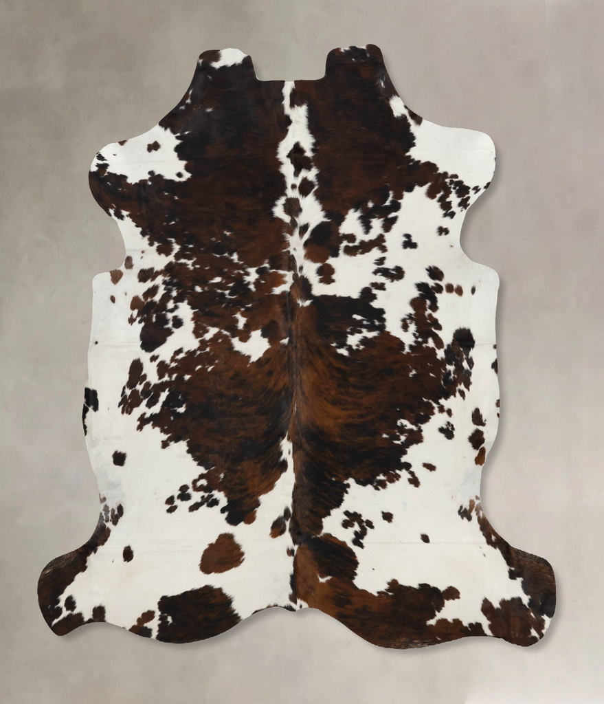 Tricolor X-Large European Cowhide Rug 6'11"H x 6'7"W #B12070 by Hudson Hides