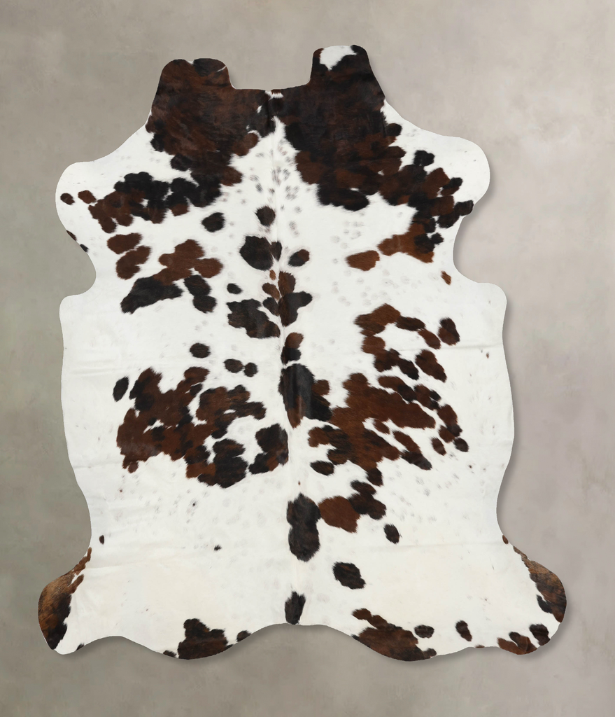 Tricolor X-Large European Cowhide Rug 7'2"H x 6'5"W #B12075 by Hudson Hides
