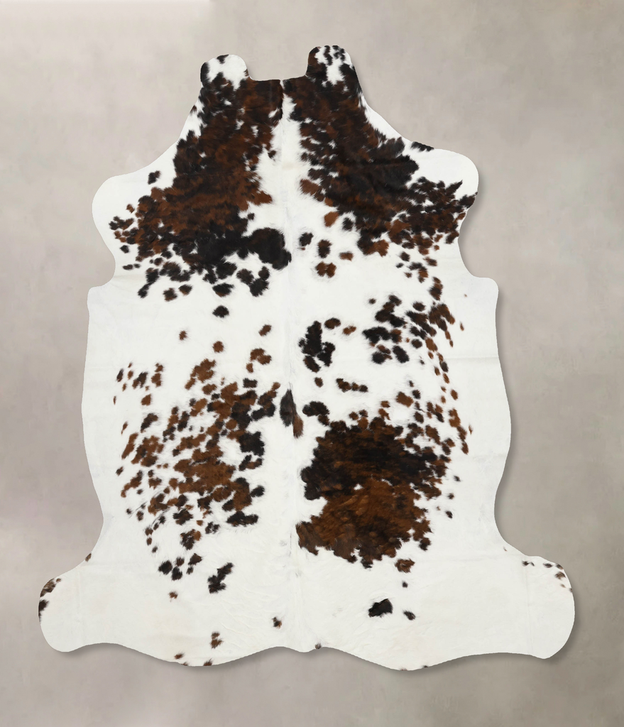 Tricolor X-Large European Cowhide Rug 6'10"H x 6'2"W #B12076 by Hudson Hides