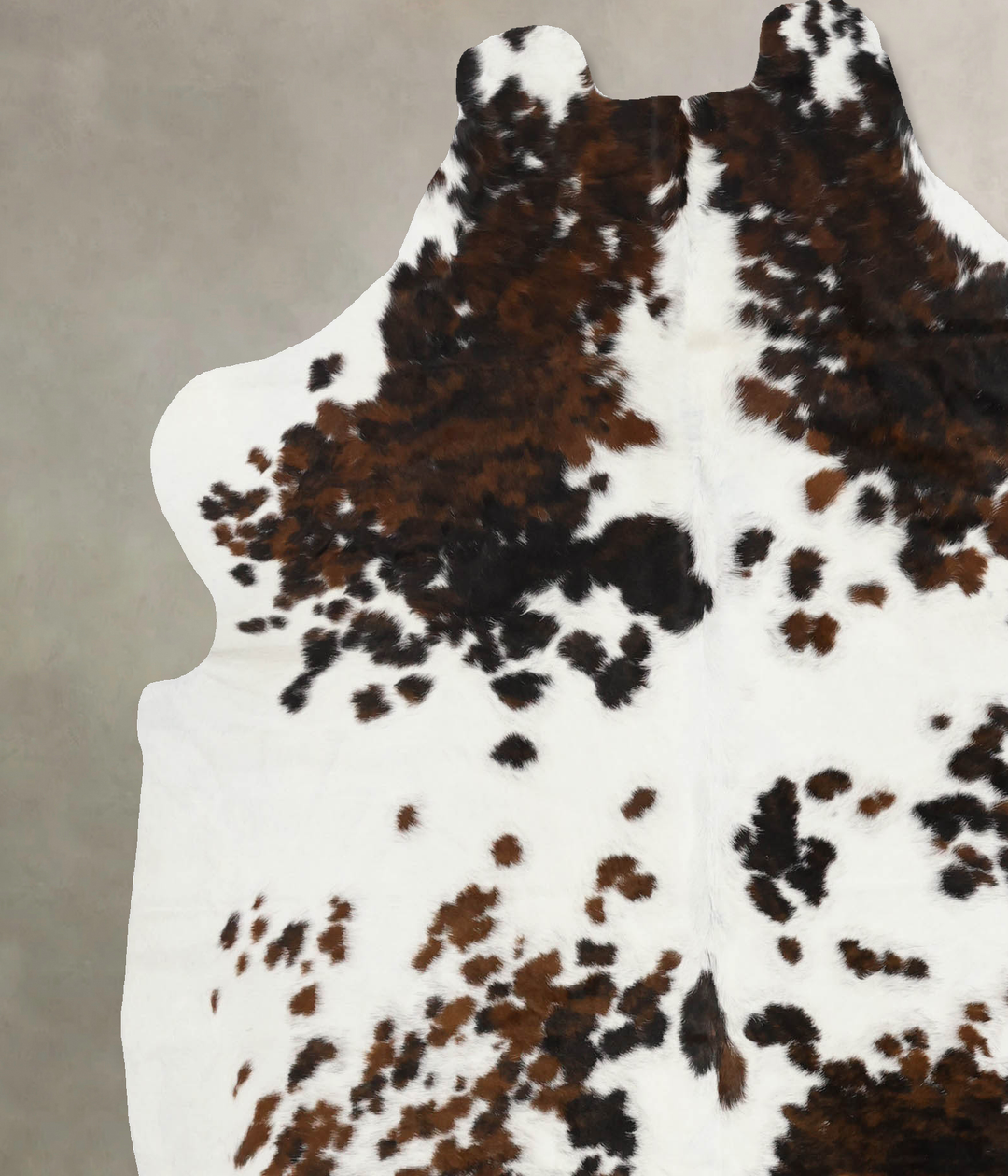 Tricolor X-Large European Cowhide Rug 6'10"H x 6'2"W #B12076 by Hudson