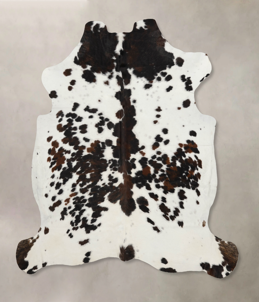 Tricolor X-Large European Cowhide Rug 7'4"H x 6'7"W #B12077 by Hudson 