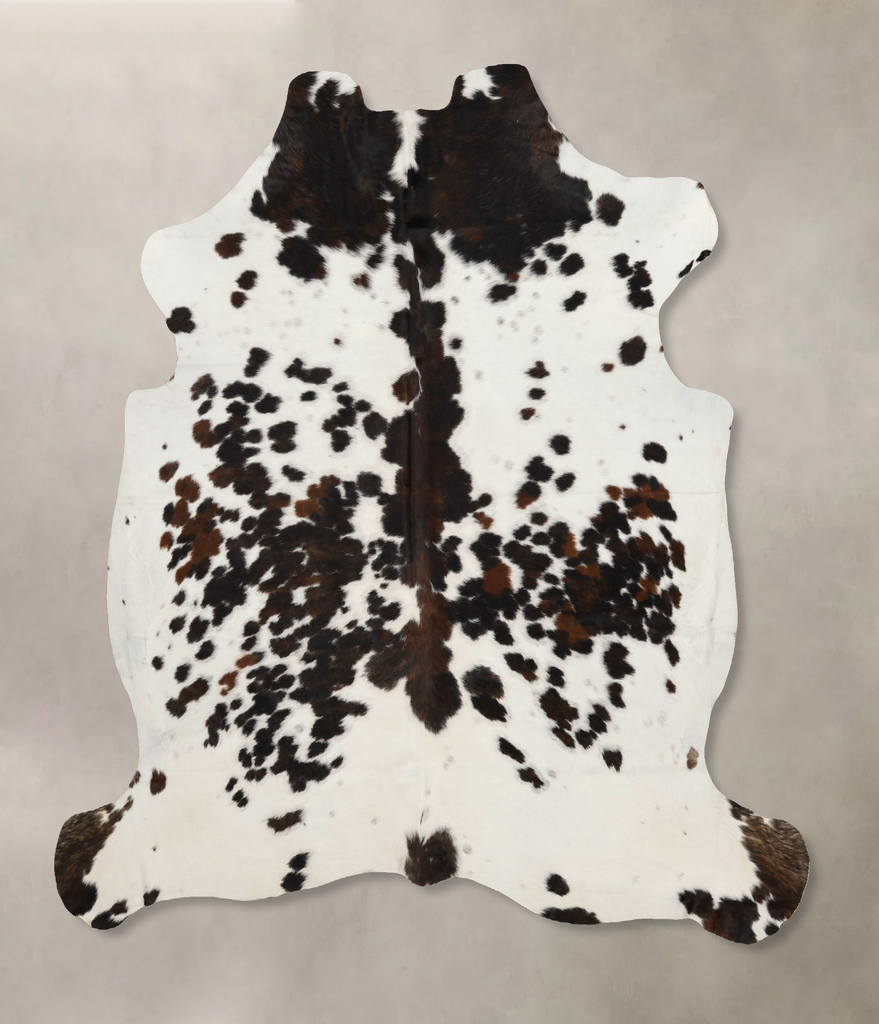Tricolor X-Large European Cowhide Rug 7'4"H x 6'7"W #B12077 by Hudson Hides