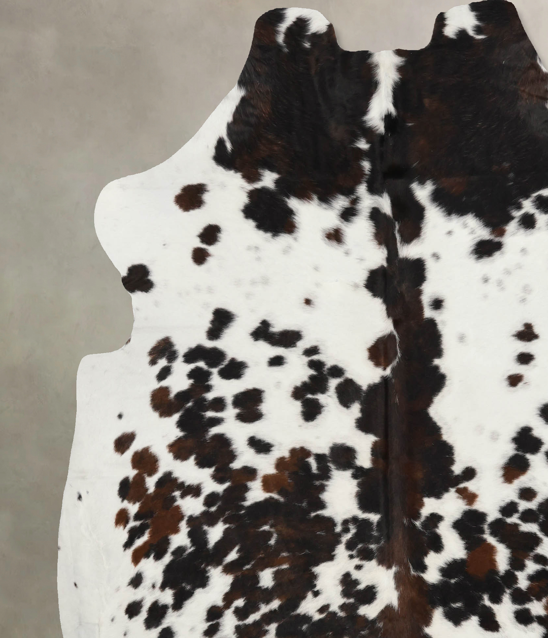 Tricolor X-Large European Cowhide Rug 7'4"H x 6'7"W #B12077 by Hudson 