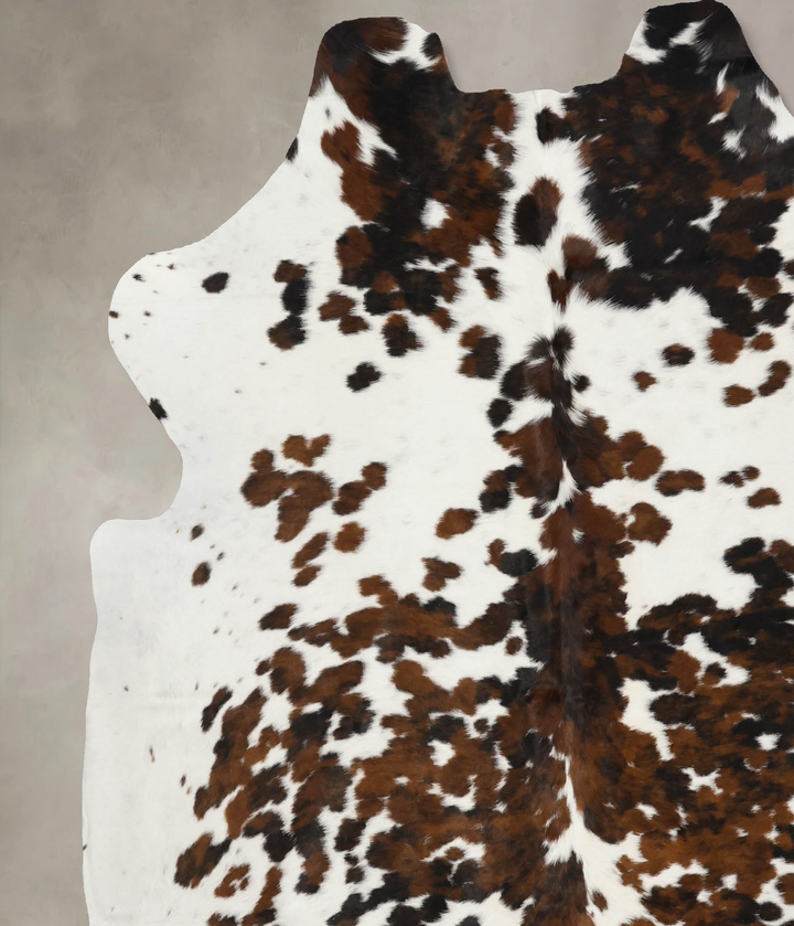 Tricolor X-Large European Cowhide Rug 7'2"H x 6'7"W #B12079 by Hudson Hides