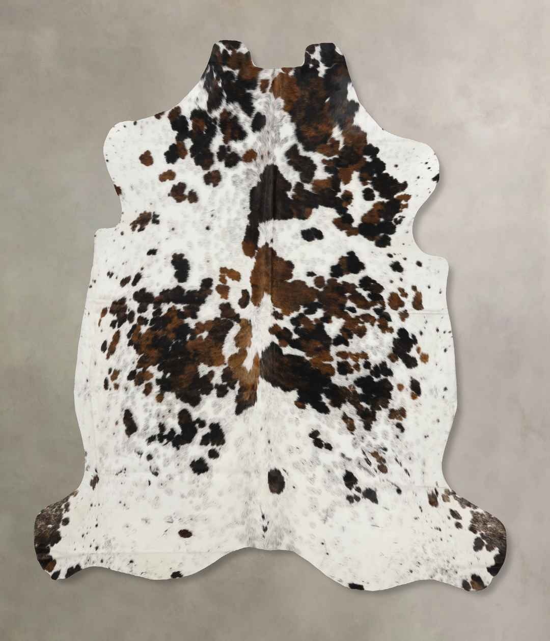 Tricolor X-Large European Cowhide Rug 7'2"H x 6'10"W #B12083 by Hudson