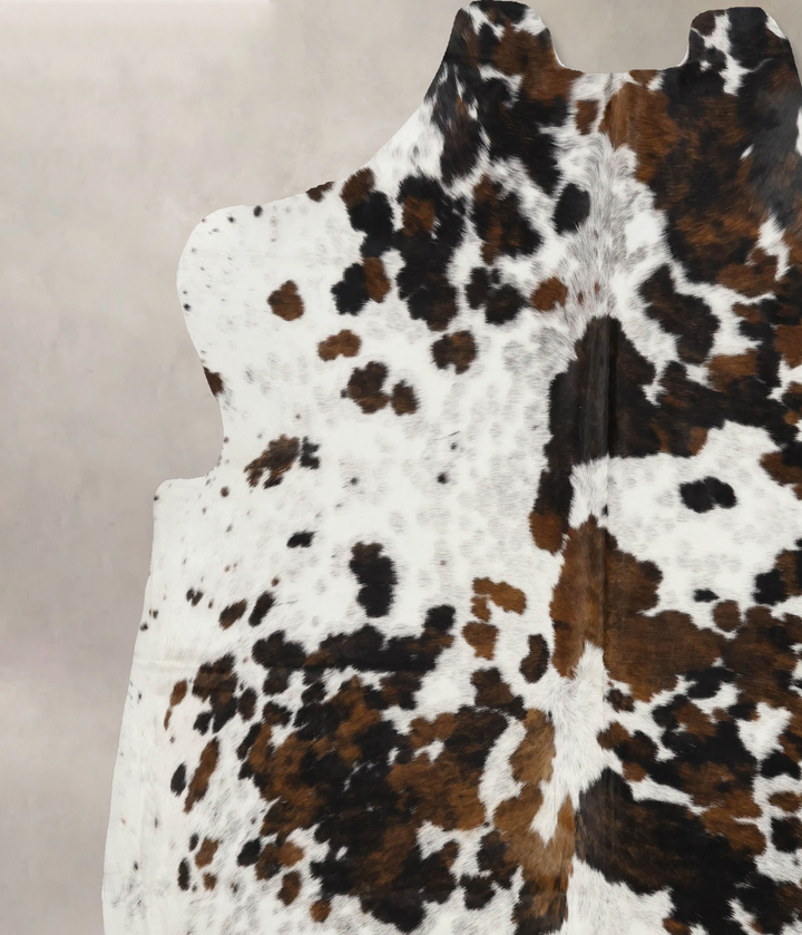 Tricolor X-Large European Cowhide Rug 7'2"H x 6'10"W #B12083 by Hudson Hides