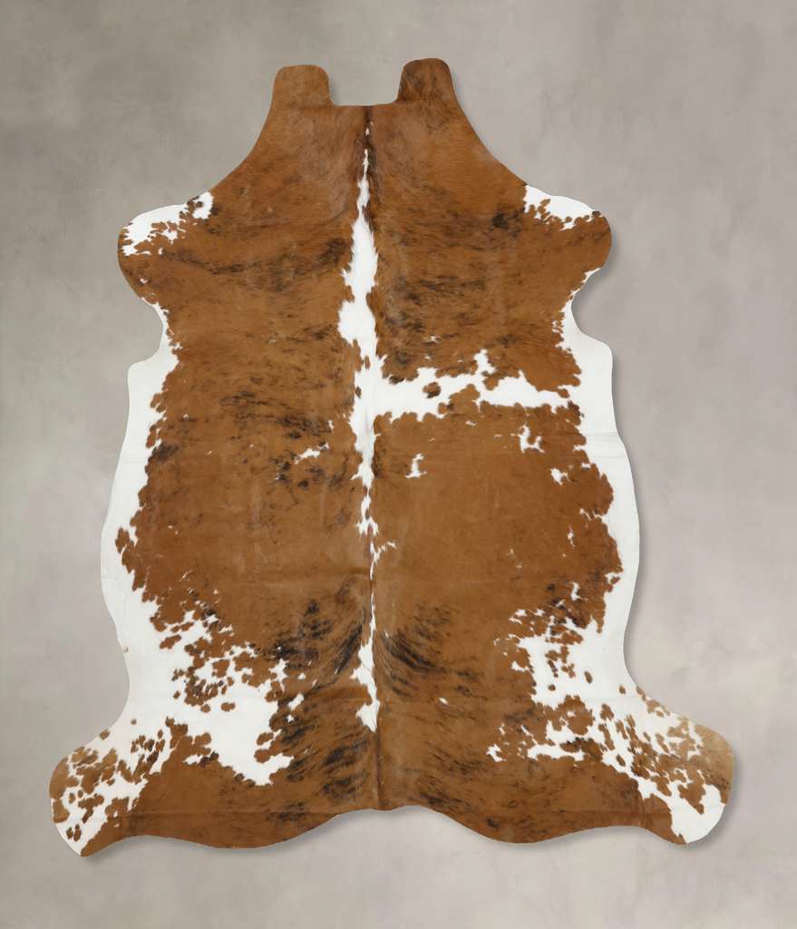 Tricolor X-Large European Cowhide Rug 7'3"H x 6'8"W #B12084 by Hudson Hides