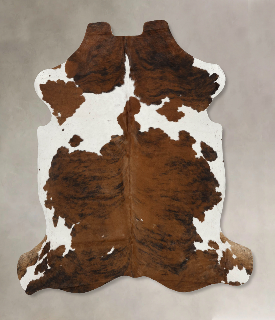 Tricolor X-Large European Cowhide Rug 7'0"H x 6'8"W #B12087 by Hudson Hides