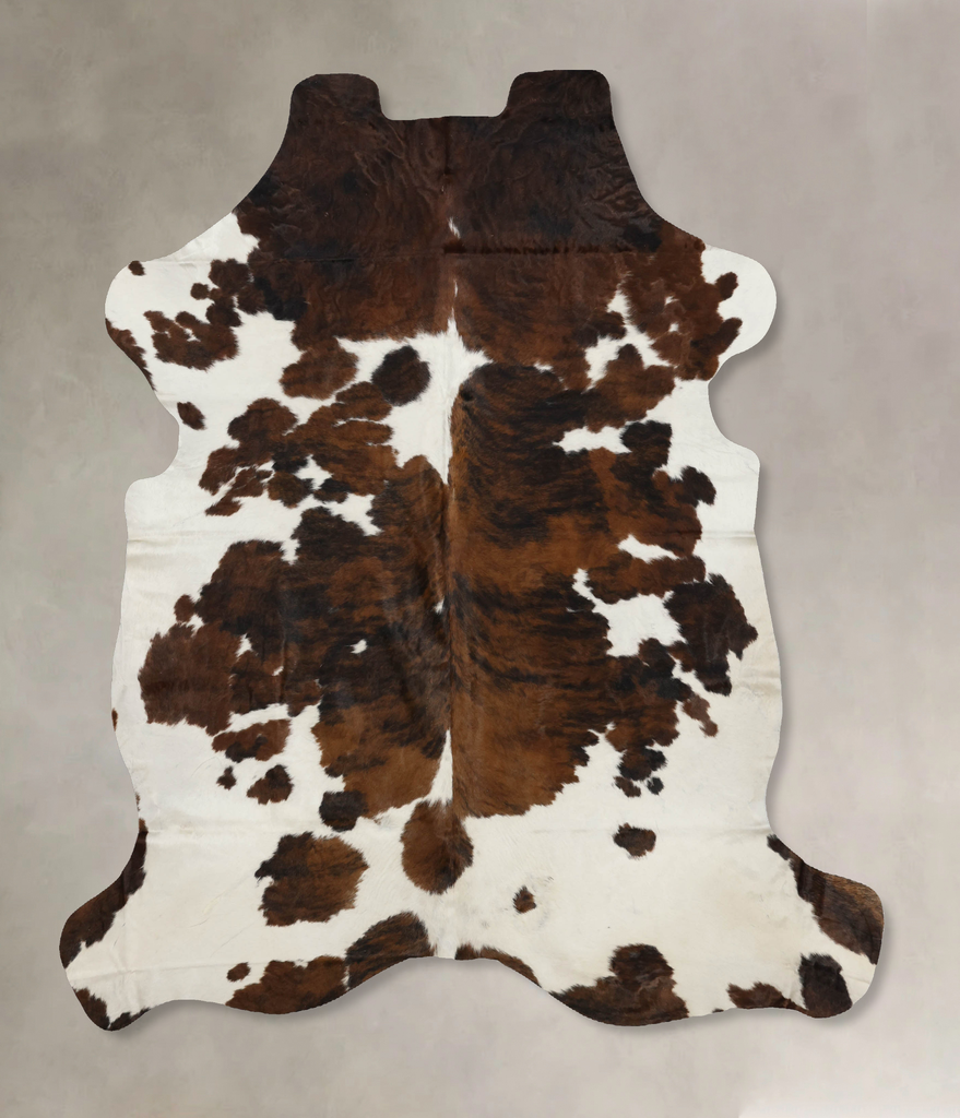 Tricolor X-Large European Cowhide Rug 7'5"H x 6'4"W #B12090 by Hudson Hides