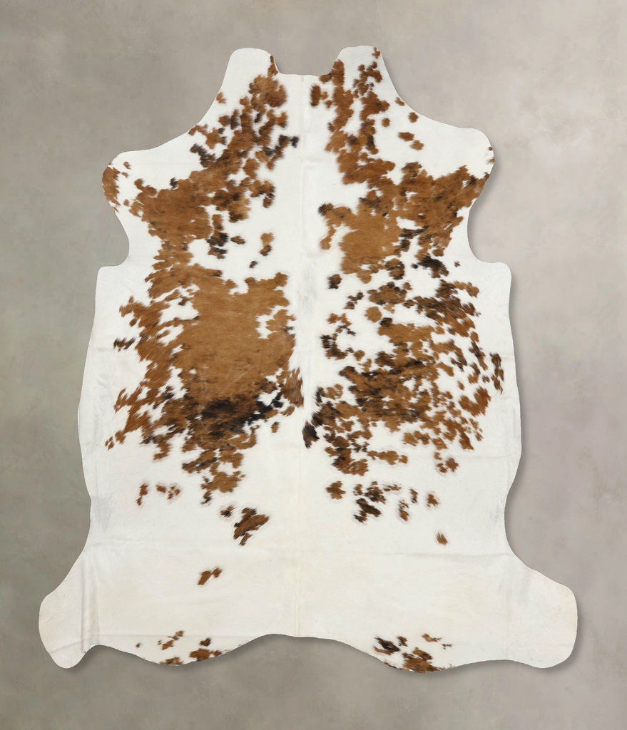 Tricolor X-Large European Cowhide Rug 7'2"H x 6'10"W #B12091 by Hudson Hides