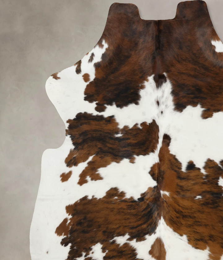 Tricolor X-Large European Cowhide Rug 7'3"H x 6'7"W #B12092 by Hudson Hides