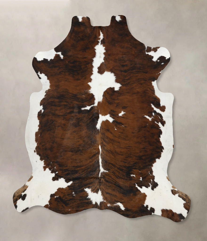 Tricolor X-Large European Cowhide Rug 7'1"H x 6'5"W #B12093 by Hudson Hides