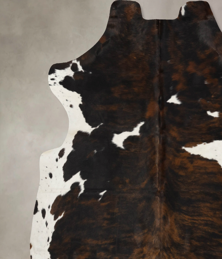Tricolor X-Large European Cowhide Rug 7'3"H x 6'10"W #B12094 by Hudson Hides