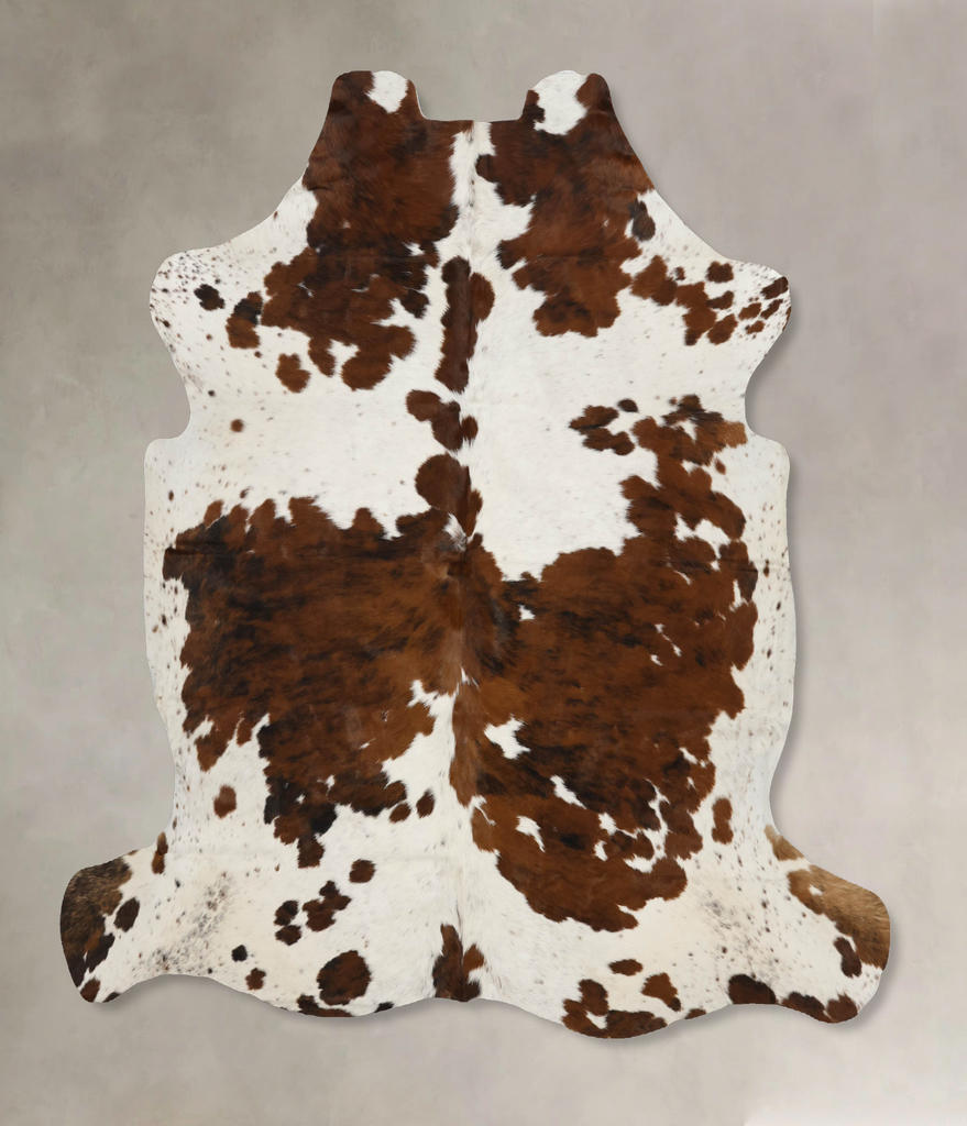 Tricolor X-Large European Cowhide Rug 7'0"H x 6'11"W #B12097 by Hudson Hides