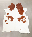 Brown and White XX-Large Brazilian Cowhide Rug 8'3"H x 7'4"W #B1210 by Hudson Hides
