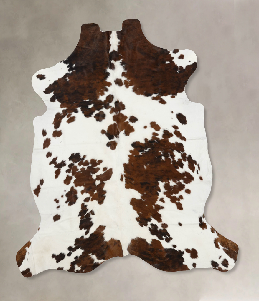 Tricolor X-Large European Cowhide Rug 7'1"H x 6'5"W #B12105 by Hudson Hides