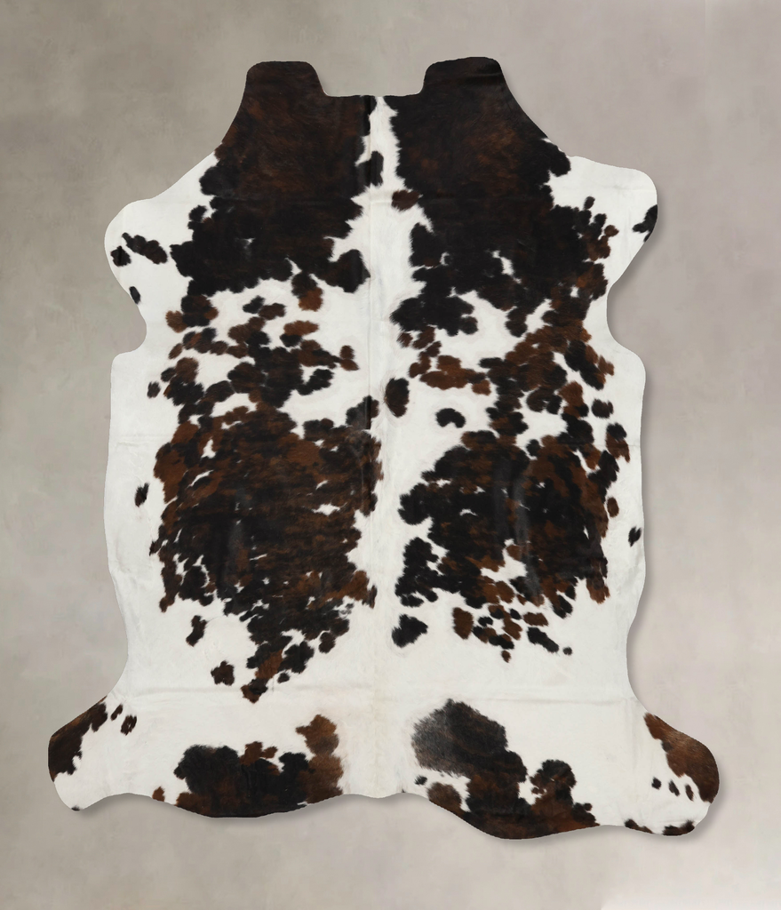 Tricolor X-Large European Cowhide Rug 7'4"H x 6'8"W #B12113 by Hudson Hides