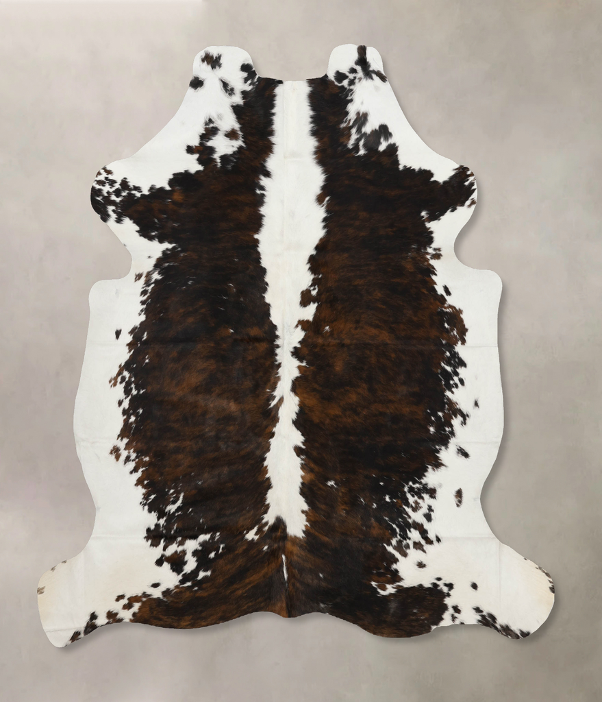 Tricolor X-Large European Cowhide Rug 7'0"H x 6'4"W #B12114 by Hudson Hides