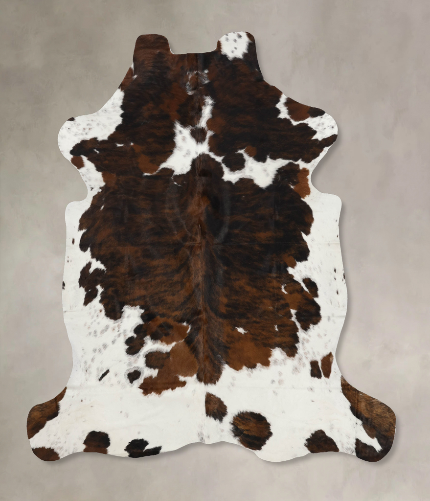 Tricolor X-Large European Cowhide Rug 6'11"H x 6'2"W #B12116 by Hudson Hides