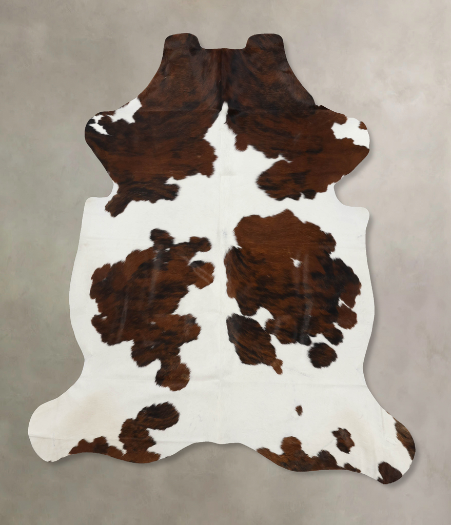 Tricolor X-Large European Cowhide Rug 7'3"H x 6'1"W #B12117 by Hudson Hides