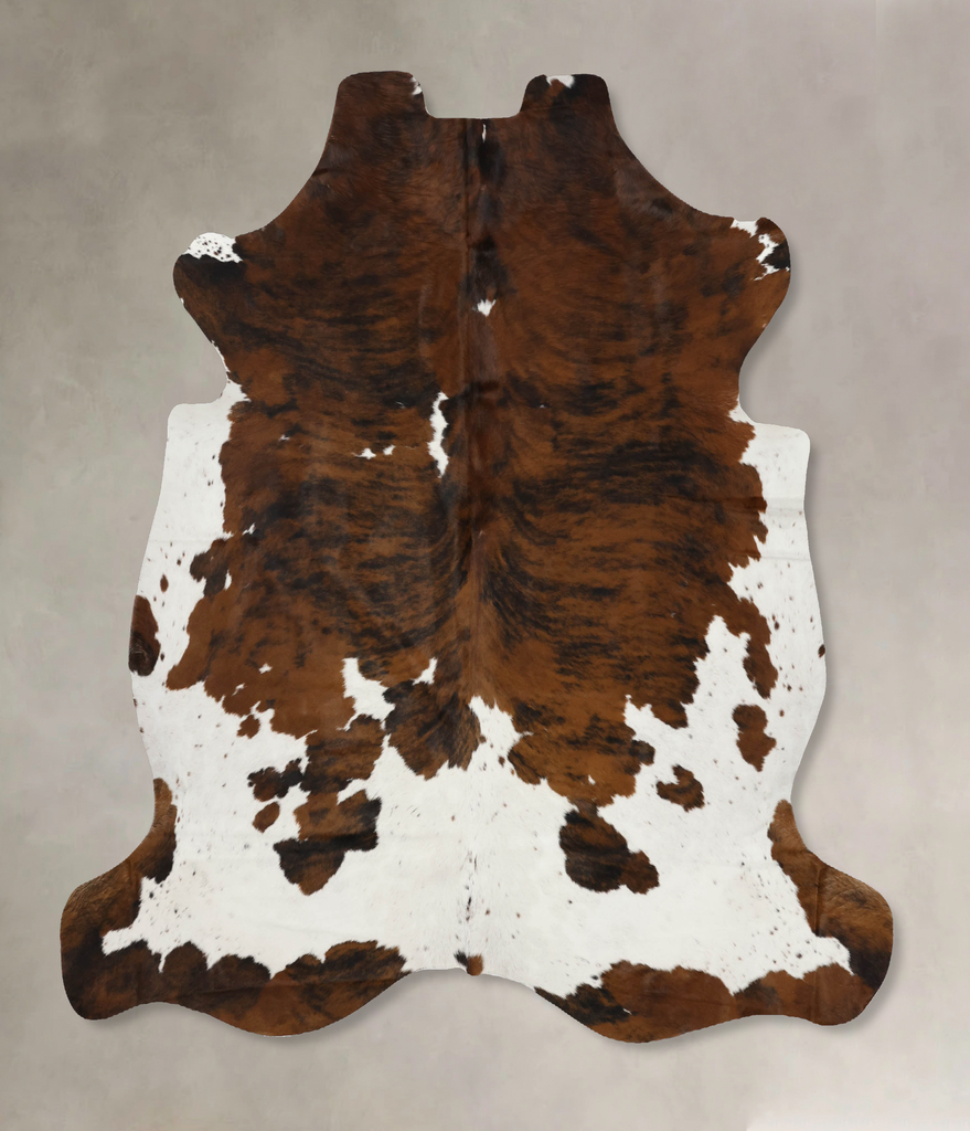 Tricolor X-Large European Cowhide Rug 7'0"H x 6'8"W #B12122 by Hudson Hides