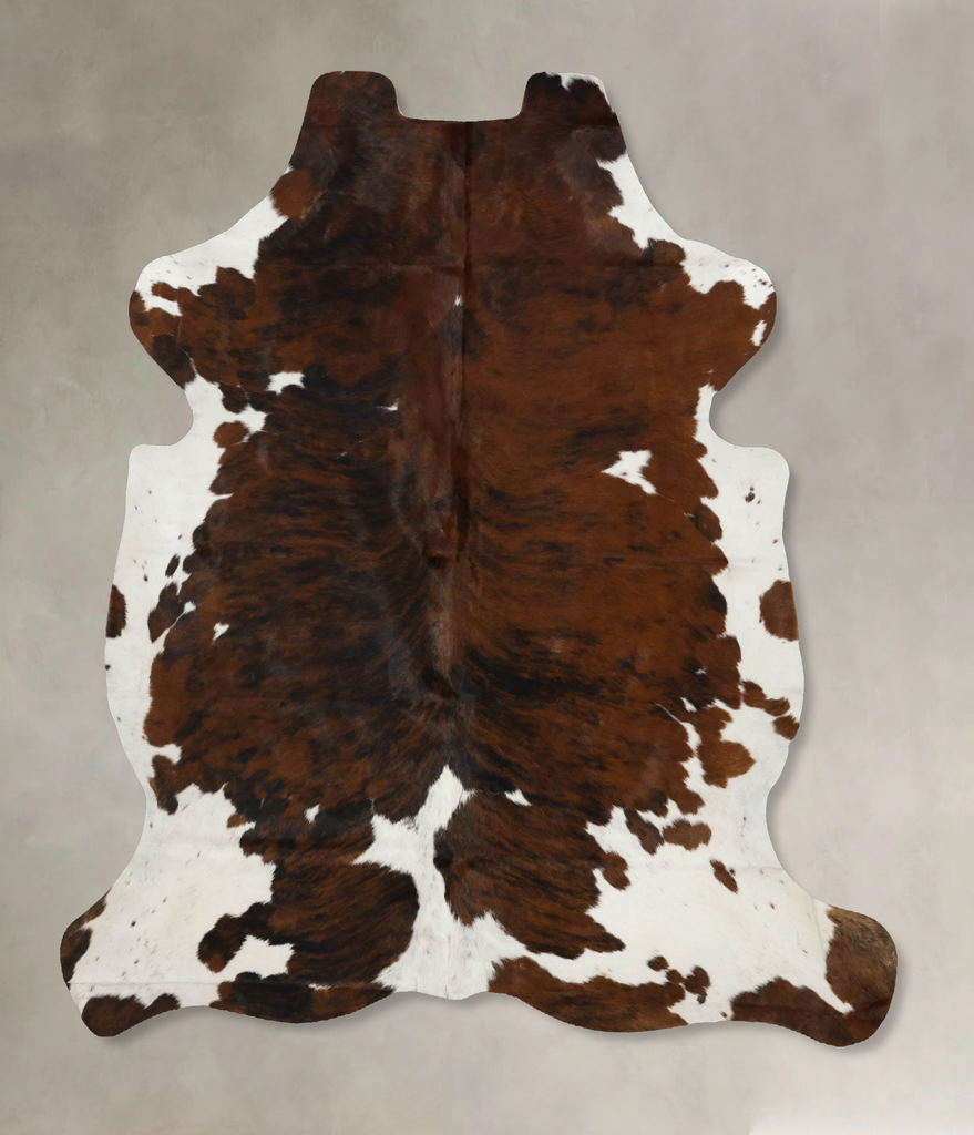 Tricolor X-Large European Cowhide Rug 7'4"H x 6'2"W #B12123 by Hudson Hides