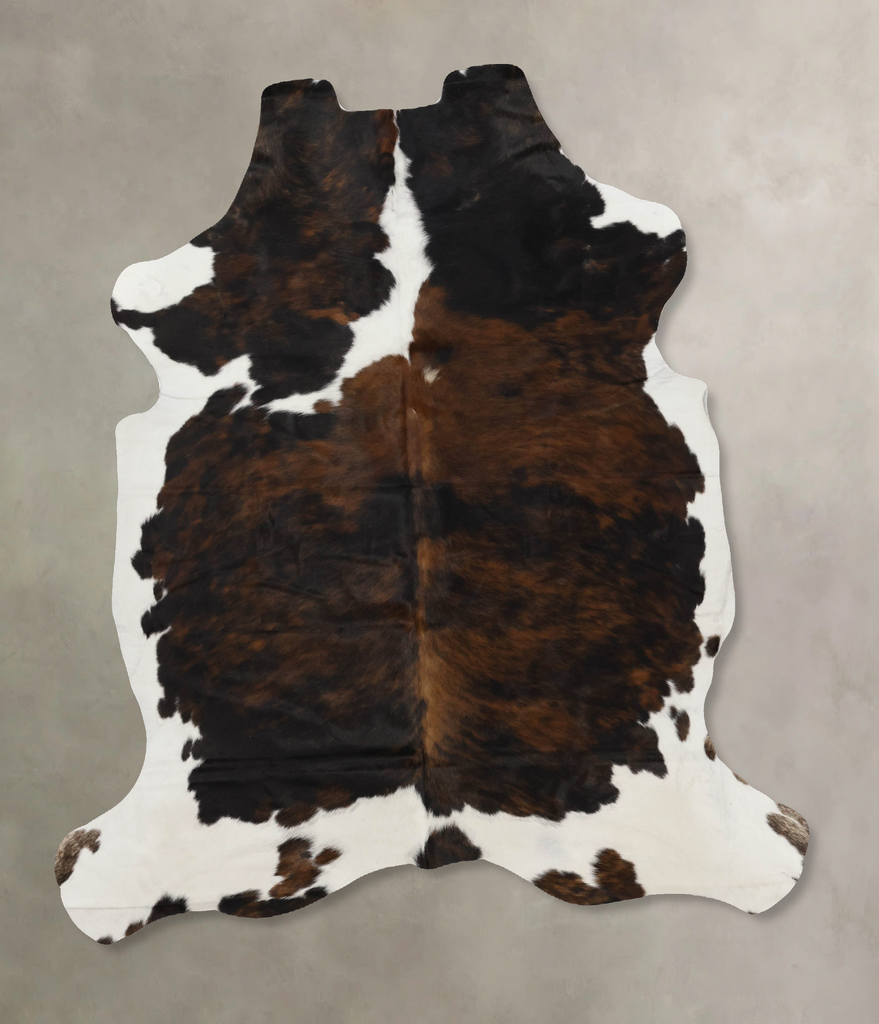 Tricolor X-Large European Cowhide Rug 7'0"H x 5'9"W #B12131 by Hudson Hides