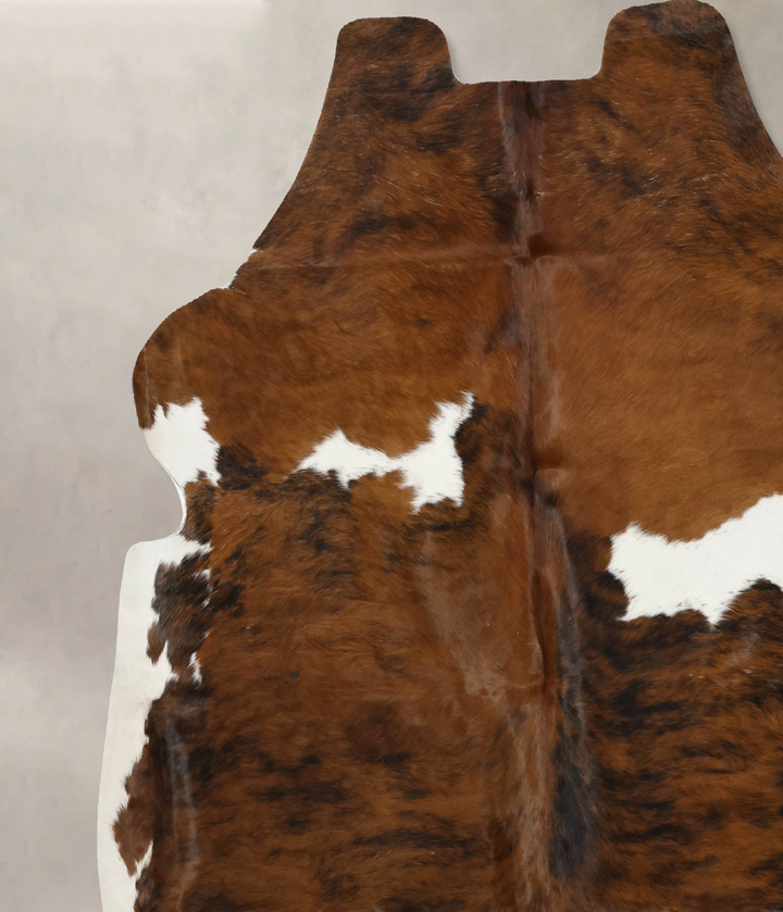 Tricolor X-Large European Cowhide Rug 6'9"H x 6'9"W #B12133 by Hudson Hides