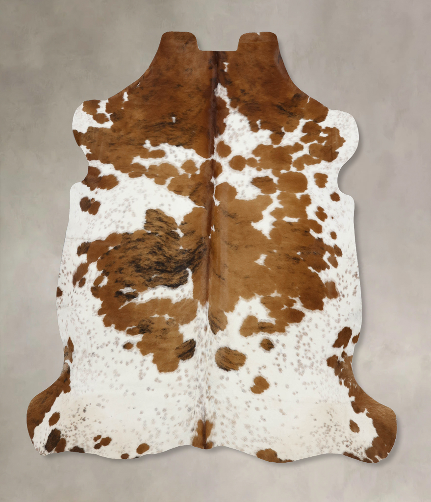 Tricolor X-Large European Cowhide Rug 6'8"H x 6'8"W #B12139 by Hudson Hides