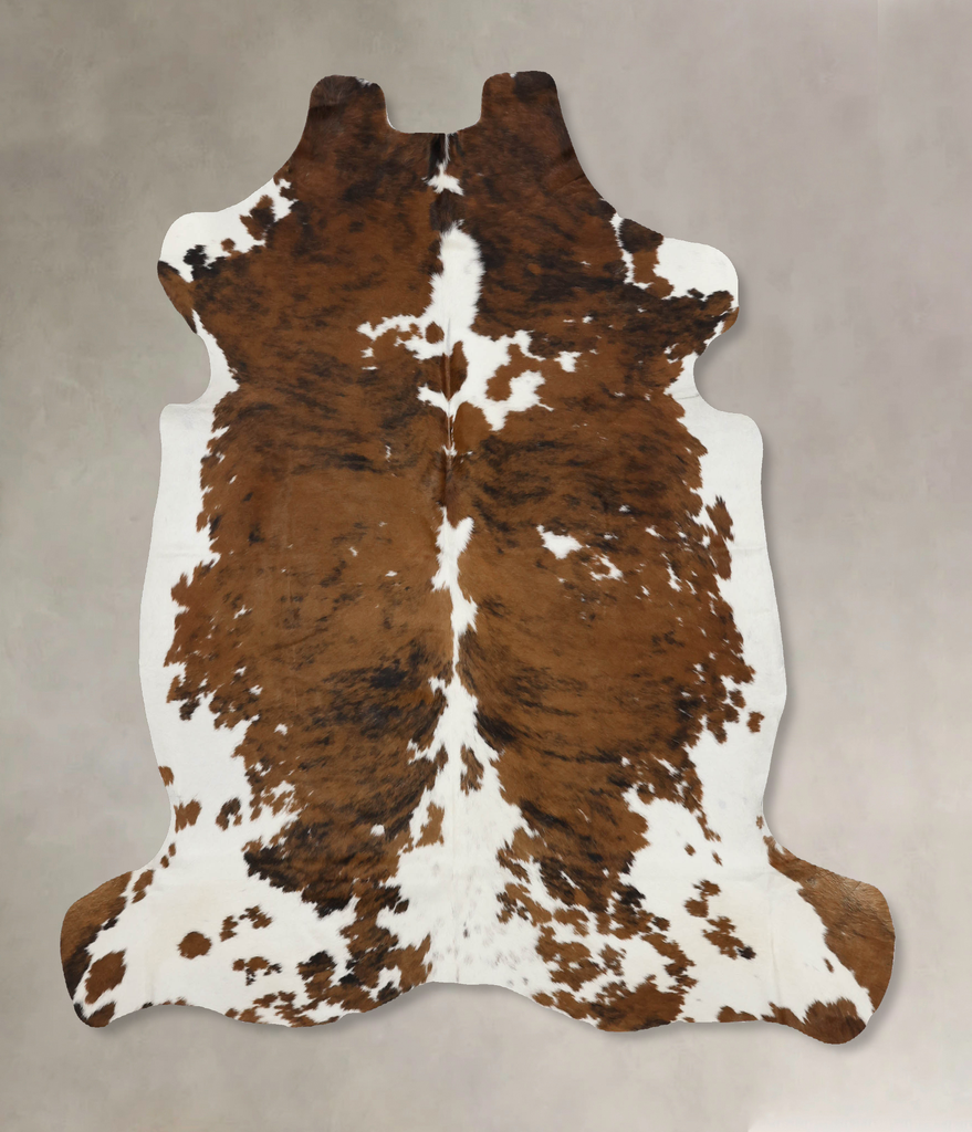 Tricolor X-Large European Cowhide Rug 6'5"H x 6'3"W #B12147 by Hudson Hides