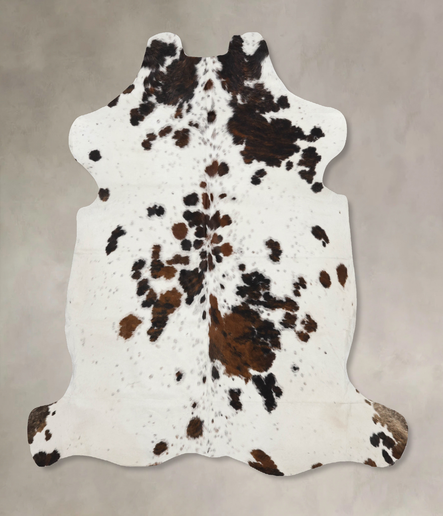 Tricolor X-Large European Cowhide Rug 6'7"H x 6'6"W #B12158 by Hudson Hides