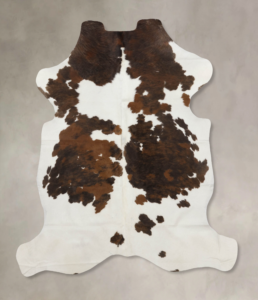 Tricolor Large European Cowhide Rug 6'9"H x 5'9"W #B12160 by Hudson Hides