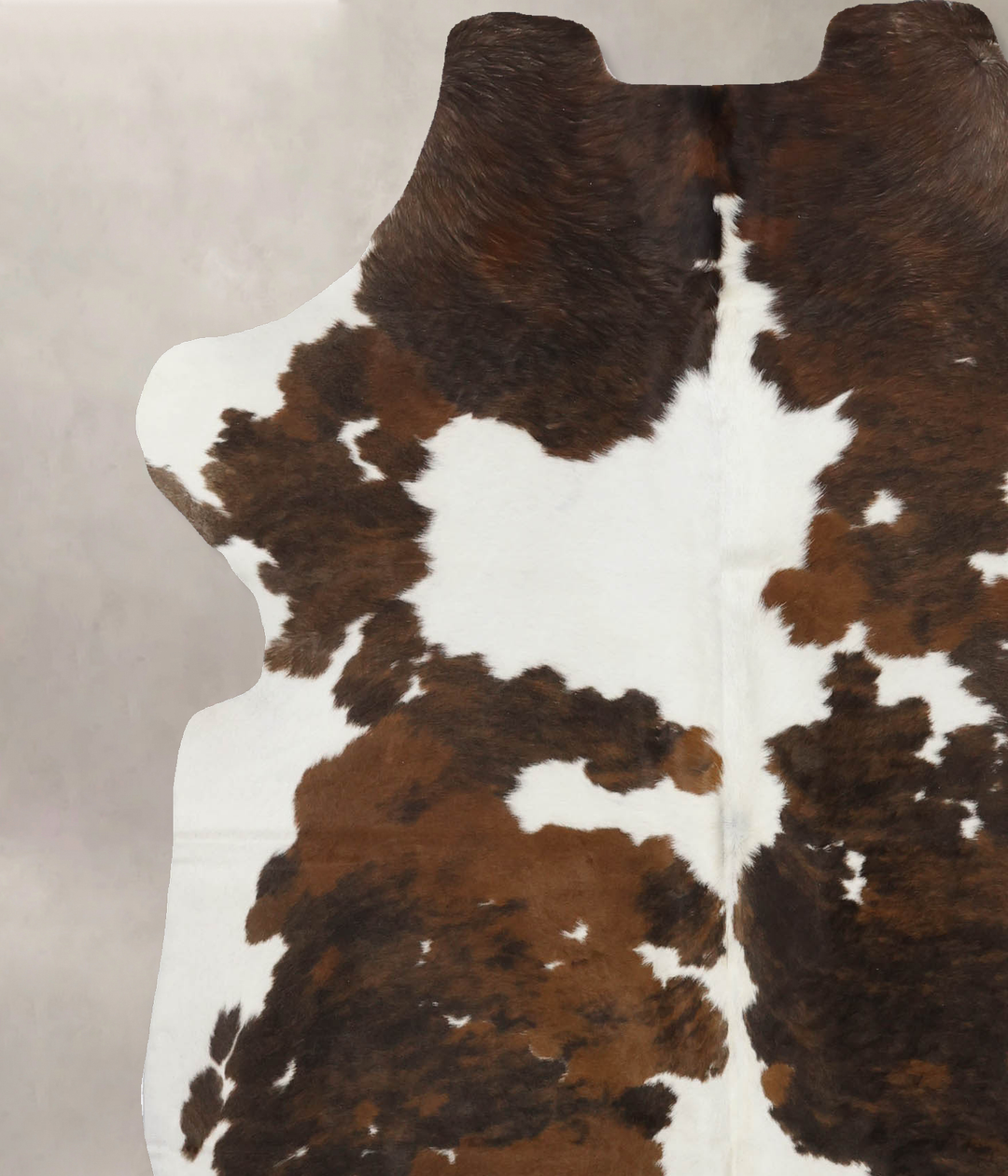 Tricolor Large European Cowhide Rug 6'9"H x 5'9"W #B12160 by Hudson Hi