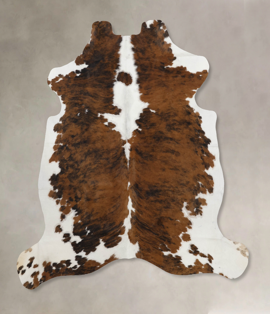 Tricolor X-Large European Cowhide Rug 6'11"H x 6'1"W #B12161 by Hudson Hides