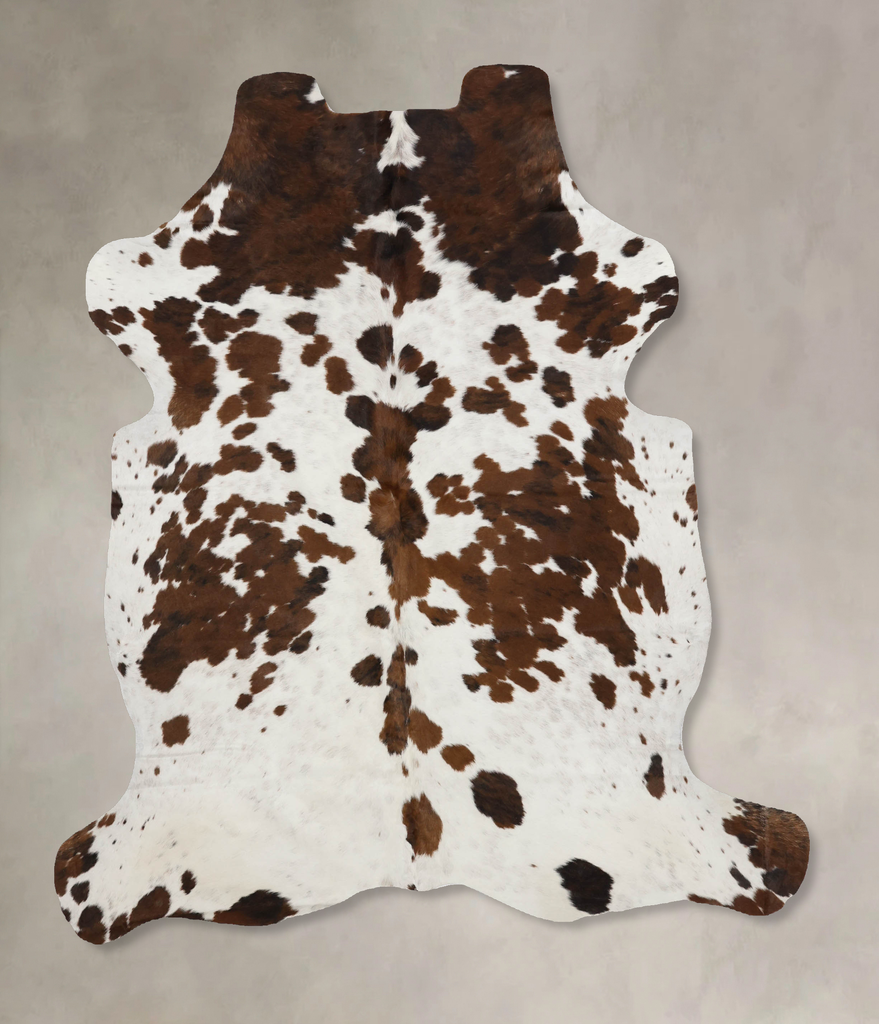 Tricolor Large European Cowhide Rug 6'7"H x 5'6"W #B12168 by Hudson Hides