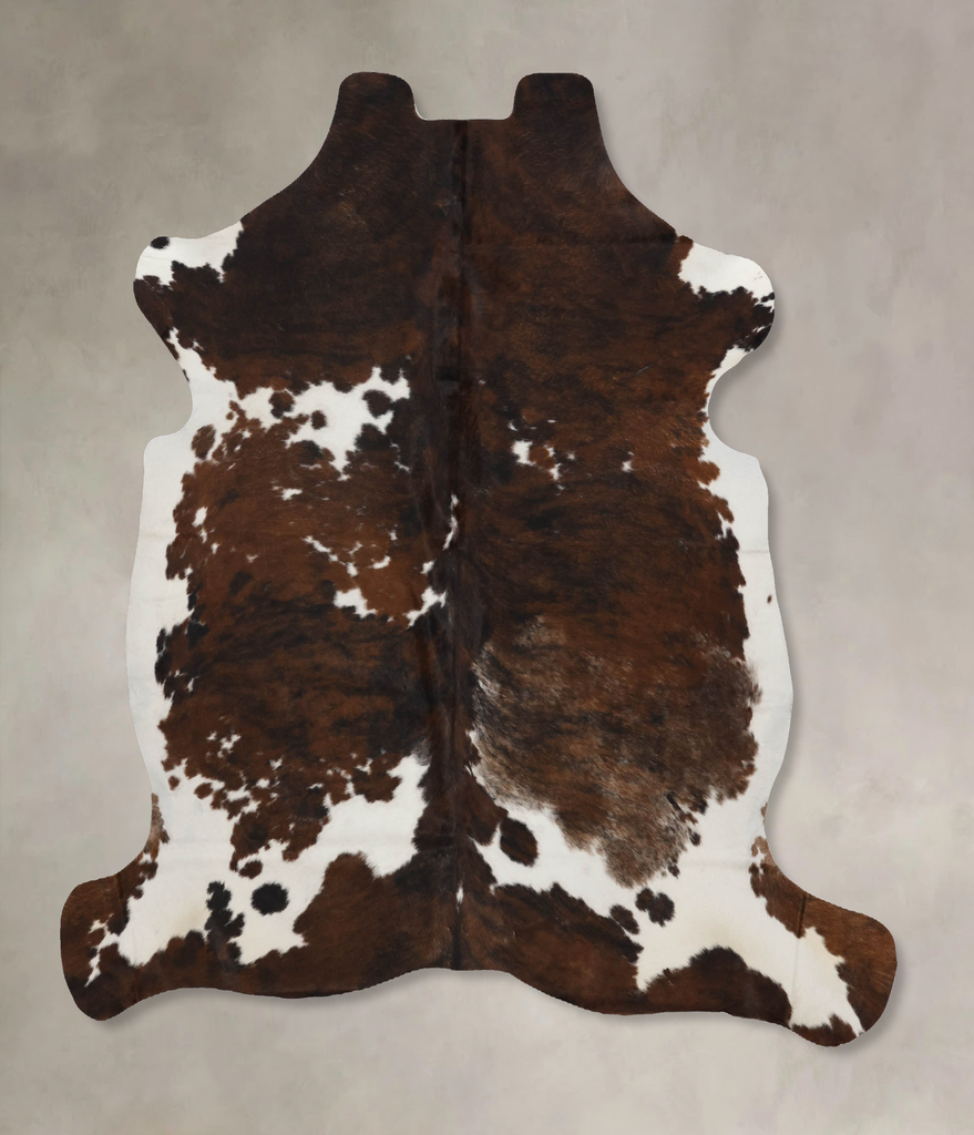 Tricolor X-Large European Cowhide Rug 6'11"H x 6'4"W #B12170 by Hudson Hides