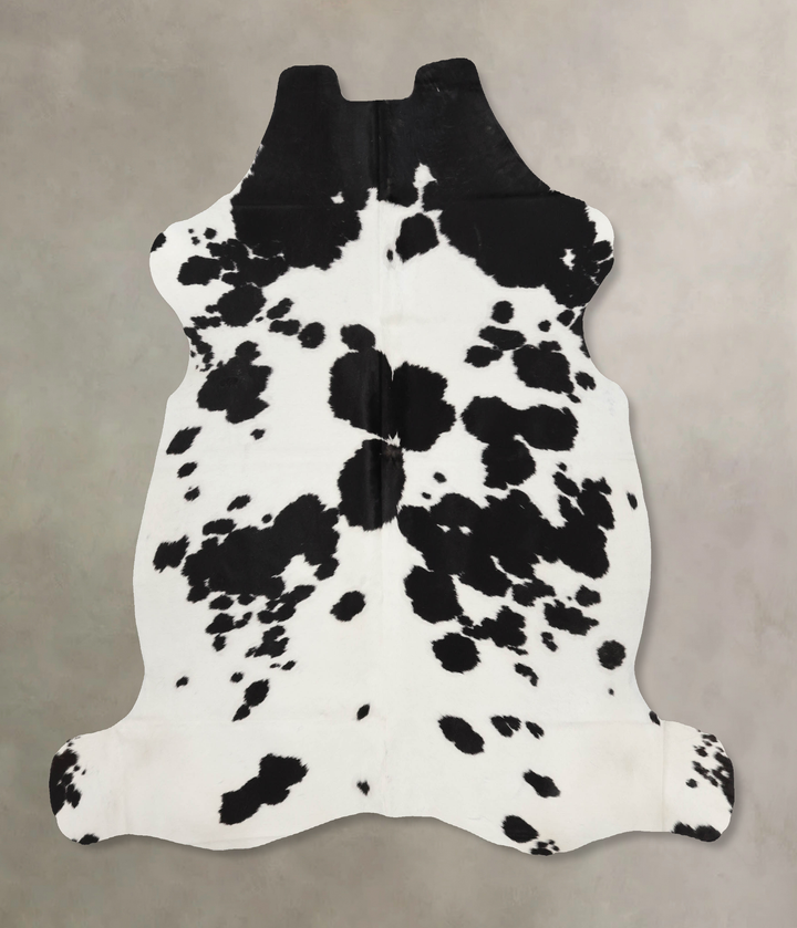 Black and White X-Large European Cowhide Rug 6'7"H x 6'2"W #B12175 by Hudson Hides
