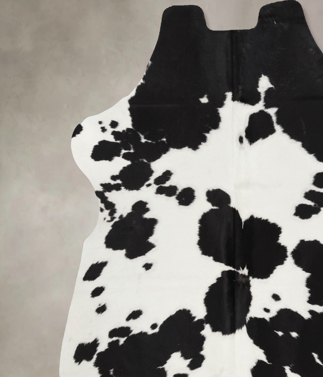 Black and White X-Large European Cowhide Rug 6'7"H x 6'2"W #B12175 by 