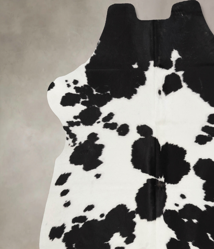 Black and White X-Large European Cowhide Rug 6'7"H x 6'2"W #B12175 by Hudson Hides